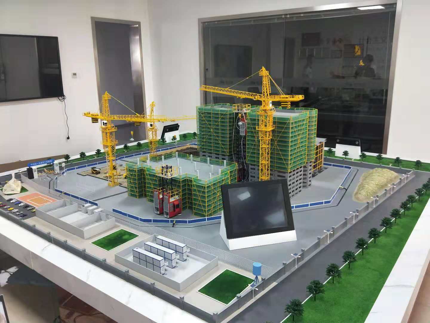 吉木萨尔县建筑施工场景模型